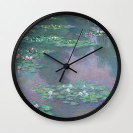 Water Lilies Monet 1905 Wall Clock | Vintage, Nature, Colorful, Floral, Landscape, Water, Monet, Pond, Sophisticated, Painting 