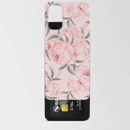 Pink on Pink Peony Vintage Flowers Android Card Case