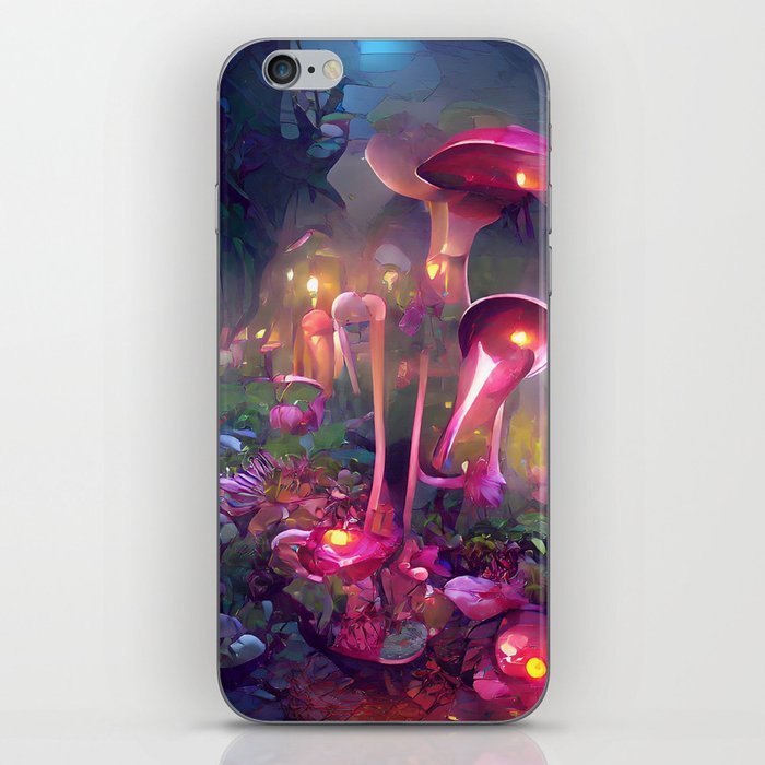 Glowing Mushroom Forest iPhone Skin