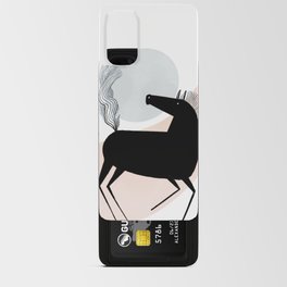 minimal black horse Android Card Case
