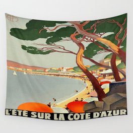 Vintage poster - Cote D'Azur, France Wall Tapestry