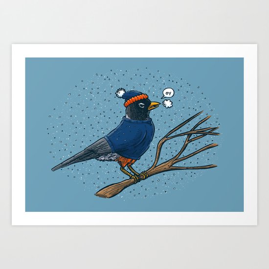 Annoyed IL Birds: The Robin Art Print