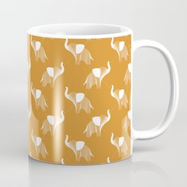 Elephant Pattern VI in Ochre Color Palette Coffee Mug