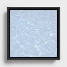 Blue Ocean Water Framed Canvas