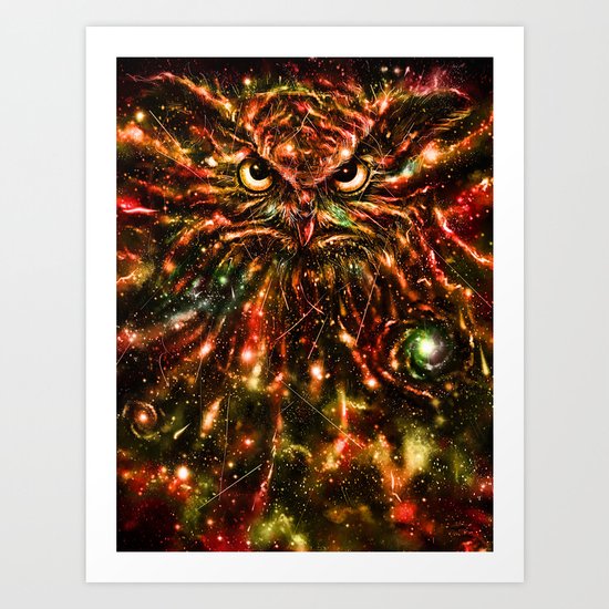 Space Owl Art Print