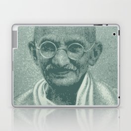 Mahatma Gandhi Portrait Peace Illustration Laptop Skin