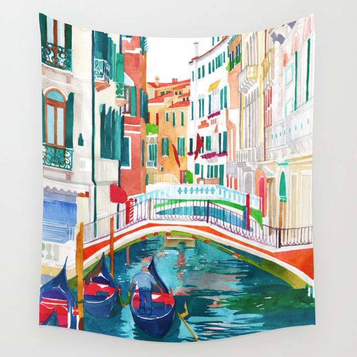 Canal in Venice Wall Tapestry