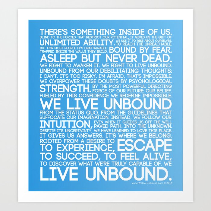 The Manifesto Art Print by Live Unbound