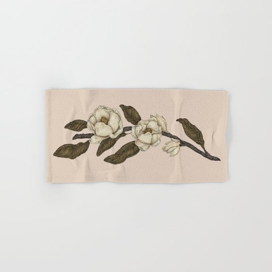 Magnolias Branch Hand & Bath Towel