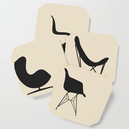 Iconic Chairs Abstract Coaster