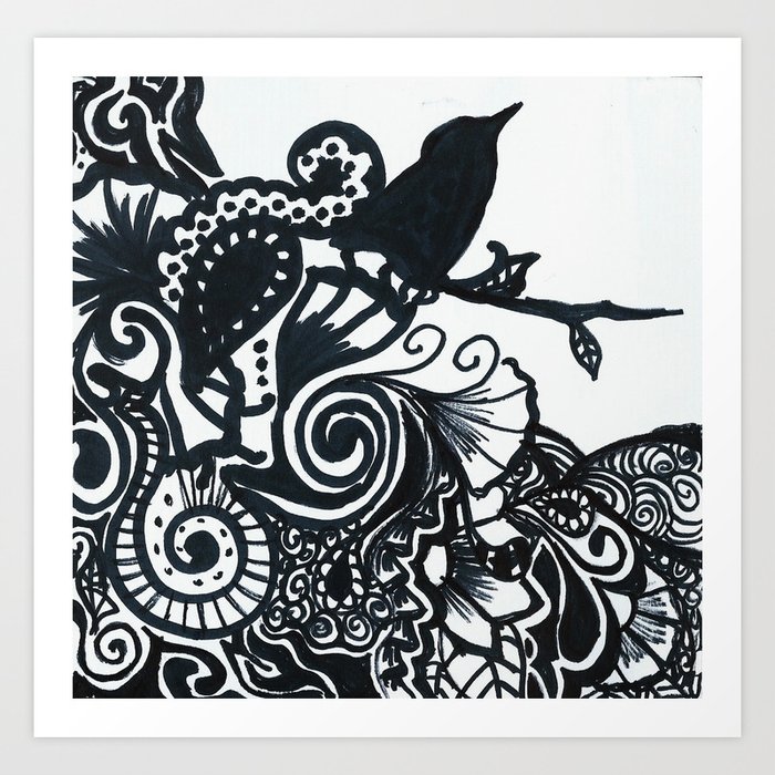 Raven's Wood Art Print