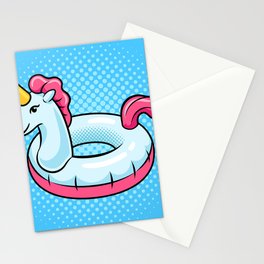 Unicorn beach toy Stationery Card