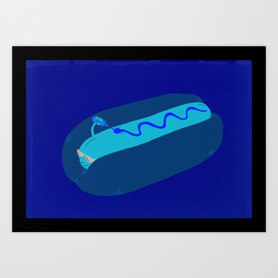 Wearing Lotion Before Getting Tanned Art Print