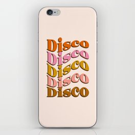 Groovy Disco Disco iPhone Skin | Sayings, Curated, 70S, Abstract, Brown, Psychedelic, Funky, Typography, Groovy, Mid Century 