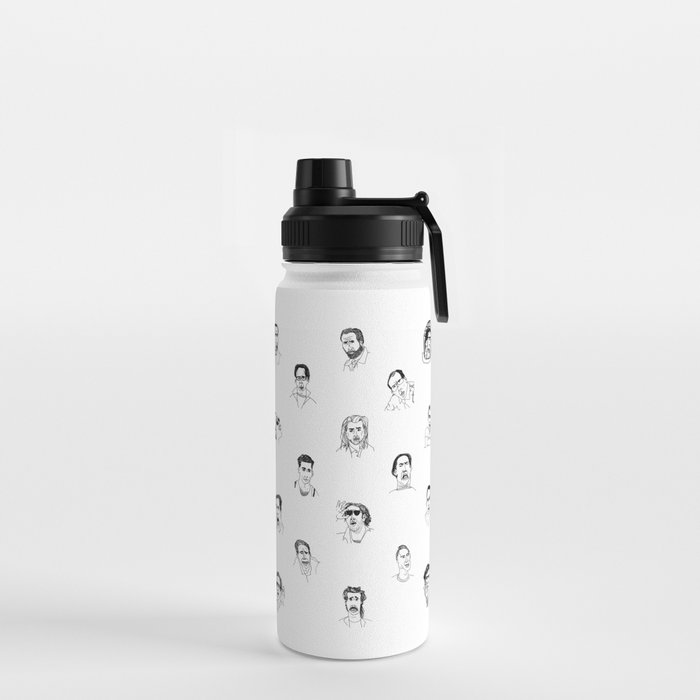 100 Portraits of Nicolas Cage Water Bottle