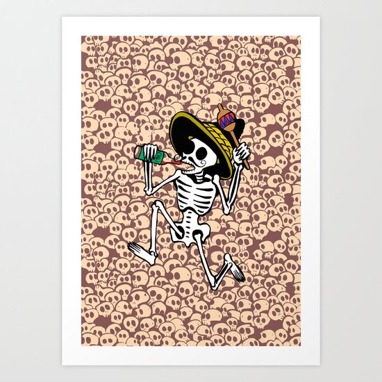 DANCING CALAVERA Art Print