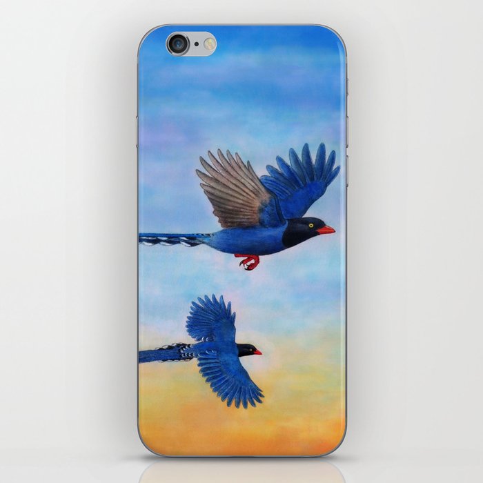 Taiwan Blue Magpies (2) iPhone Skin