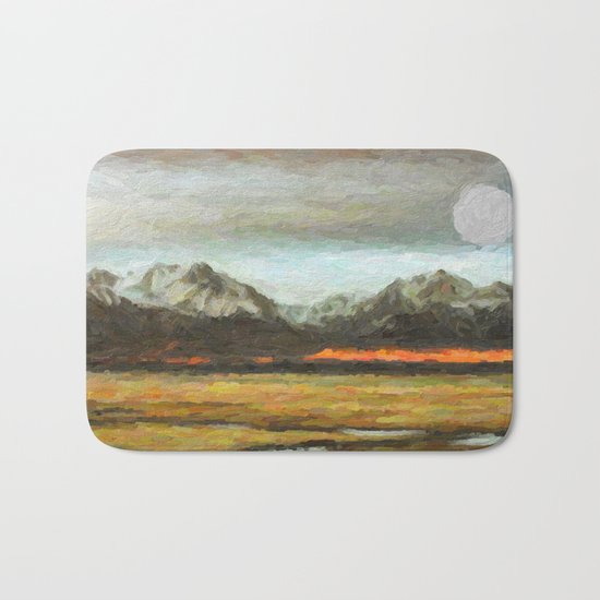 Abstract Andean Landscape Bath Mat