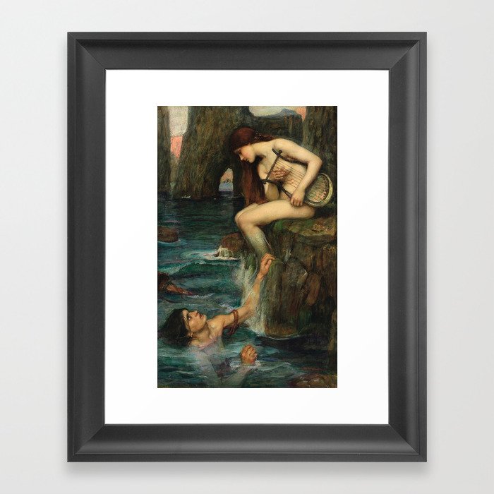 “The Siren” by John William Waterhouse (1900) Framed Art Print