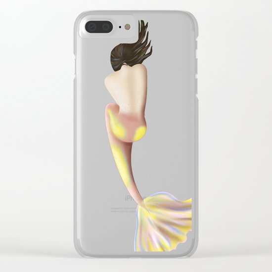 Sleeping Mermaid Clear iPhone Case