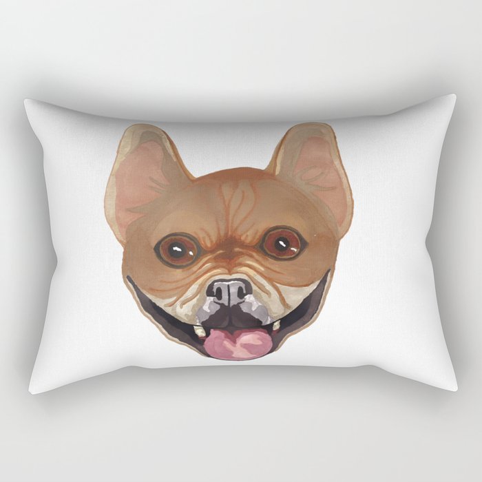 Smiling Bulldog Rectangular Pillow