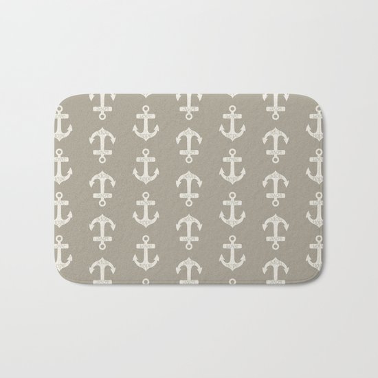 Anchor Alabaster Blue Gray Bath Mat