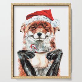 Morning Fox Christmas Serving Tray