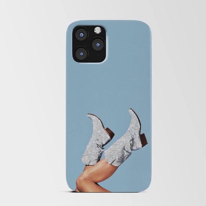 These Boots - Glitter Blue iPhone Card Case