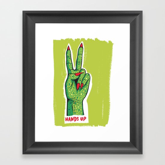 Hands Up Framed Art Print