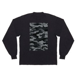 Camouflage Black And Grey Long Sleeve T-shirt