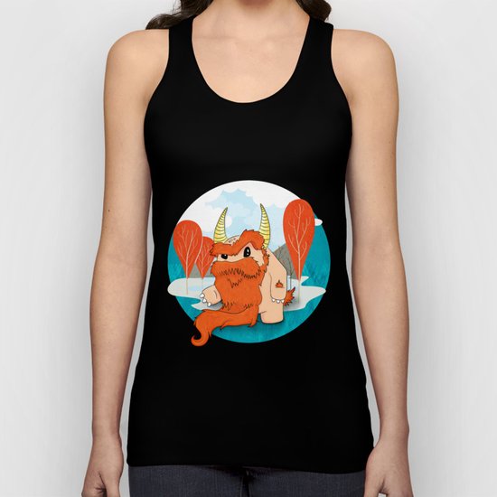 Graggy, the plump Happy Chaos Monster of Scotland Unisex Tank Top