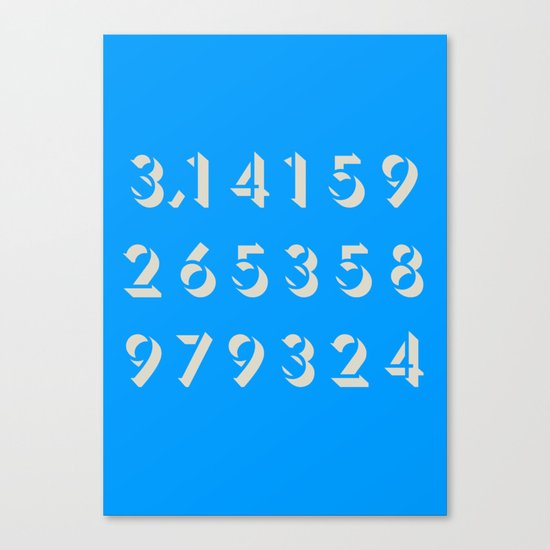 Pi - 3,14 -Orange Canvas Print