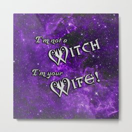 Wife Storming! Metal Print | Space, Stars, Humorous, Funny, Fun, Purple, Wife, Nebula, Celestial, Graphicdesign 