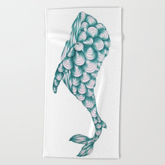 Turquoise Whale Beach Towel