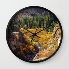 Autumn in Colorado Wall Clock | Wanderlust, Autumn, Pinetrees, Aspen, Autumncolors, Wilderness, Fall, Rockymountains, Yellowleaves, Mountains 