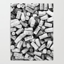Something Nostalgic II Twist-off Wine Corks in Black And White #decor #society6 #buyart Poster