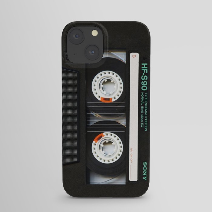 Retro classic vintage Black cassette tape iPhone Case by DigitalizedTeam