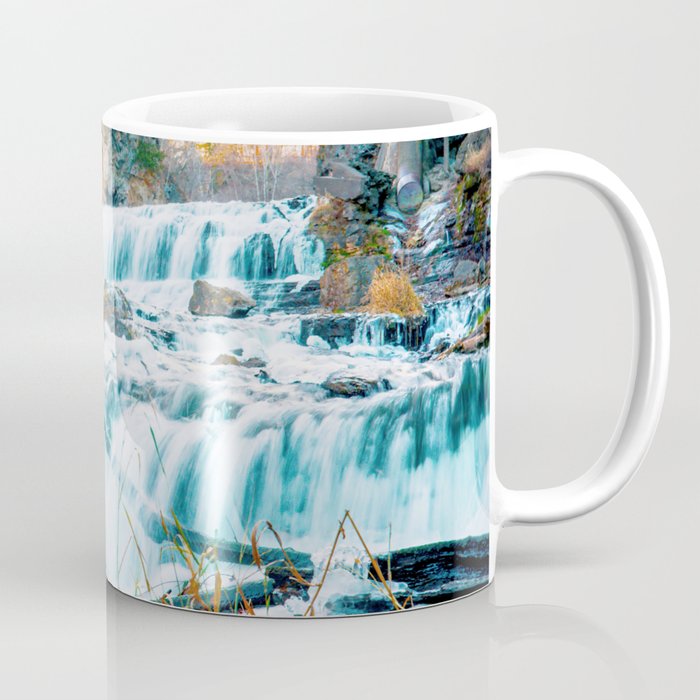 The Colorful Waterfall | Long Exposure Photography Coffee Mug