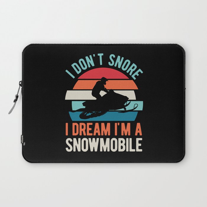 Funny Snowmobile Lover Laptop Sleeve