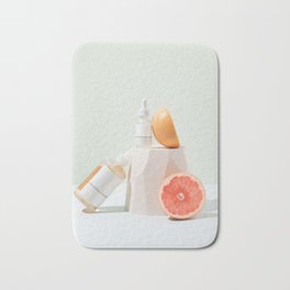 mint cosmetics and grapefruit Bath Mat