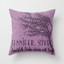 Jennifer Sivec-Author Logo by Brenda Gonet Throw Pillow