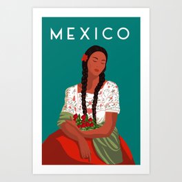 Mexico Vintage travel poster Art Print