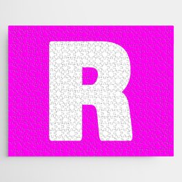 R (White & Magenta Letter) Jigsaw Puzzle