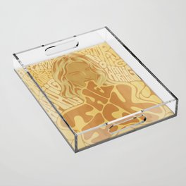 The Ick Vintage Band Poster - Yellow Acrylic Tray