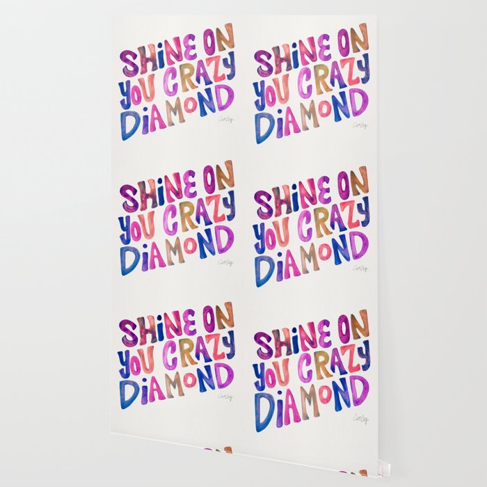 Shine On Your Crazy Diamond Vintage Palette Wallpaper By Catcoq Society6