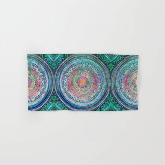 Pink and Turquoise Mandala Hand & Bath Towel