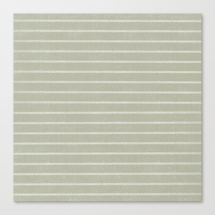 Classic Stripe (Sage Green) Canvas Print