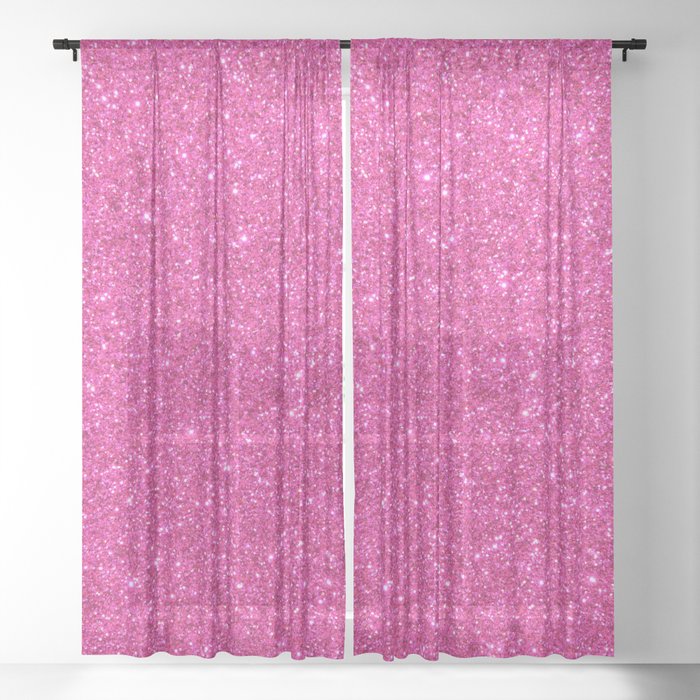 pink glitter fairytale Sheer Curtain