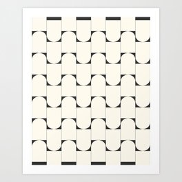 Shapes in Black and White 2 Art Print