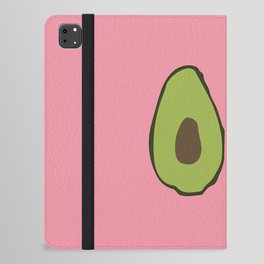 Avo - Minimalistic Avocado Design Pattern on Pink iPad Folio Case